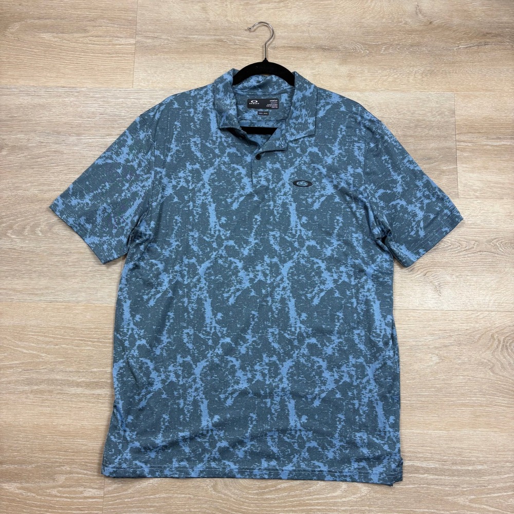 Oakley‎ Hydrolix Abstract Digital Print Polo Shirt Men's Large